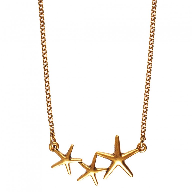 Under The Waves Starfish Necklace Gold