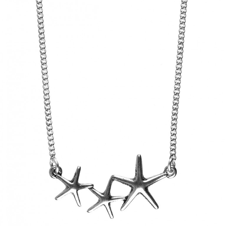 Under The Waves Starfish Necklace 42cm Silver