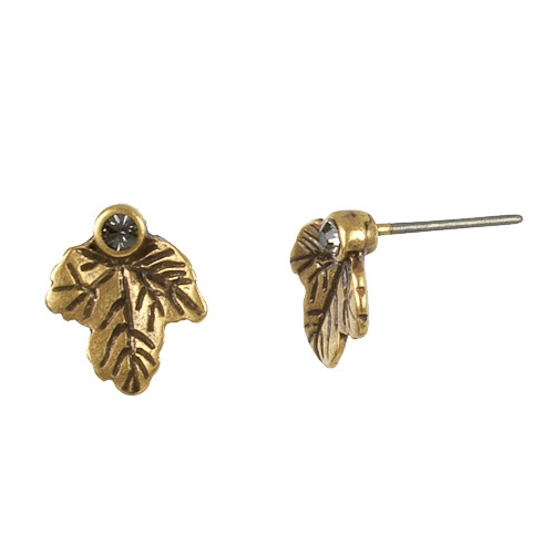 Hultquist Vine Leaf Stud Earrings Gold 0176G
