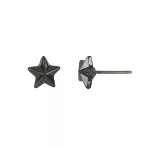 Mini Stars Stud Earrings Hematite