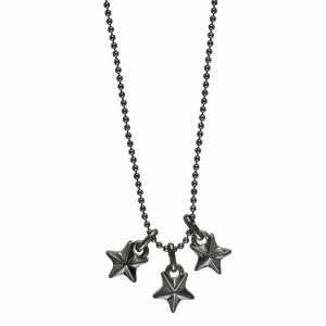 Mini Stars Necklace Hematite
