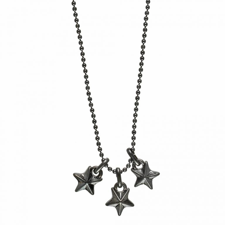 Mini Stars Necklace Hematite