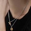 Nordic Navigation & Polar Bear Layered Chain Necklace