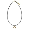 Hultquist Soul Safari Double Horn Pearl Necklace - Gold