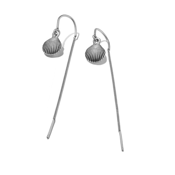 Hultquist Seashell Chain Earrings Silver