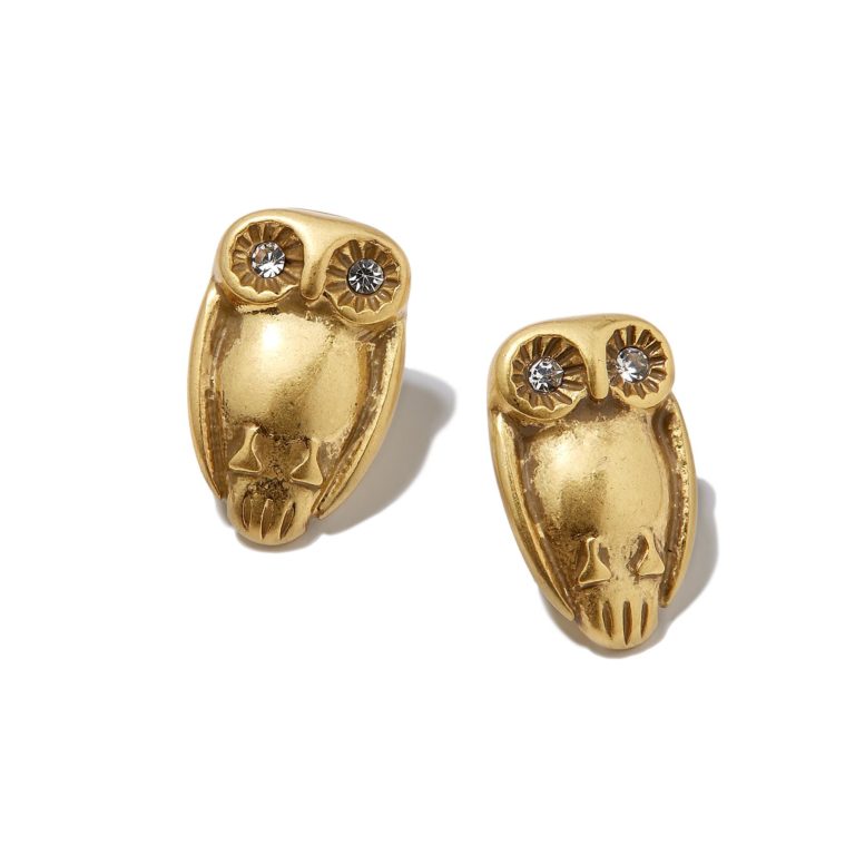 Hultquist Tawny Owl Stud Earrings Gold 1320G