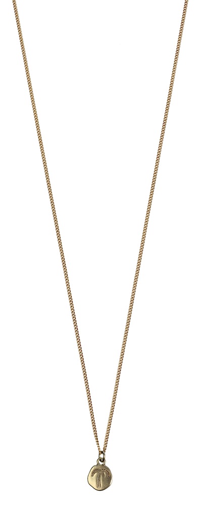 Hultquist Engraved Palm Tree Necklace Rose Gold 04304RG