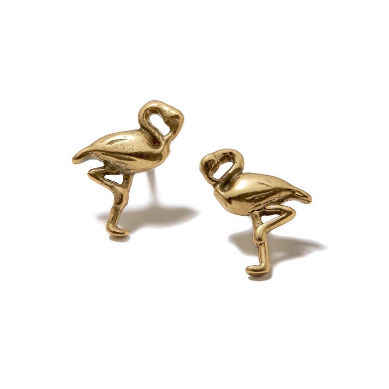 Hultquist Flamingo Stud Earrings Gold 1365G