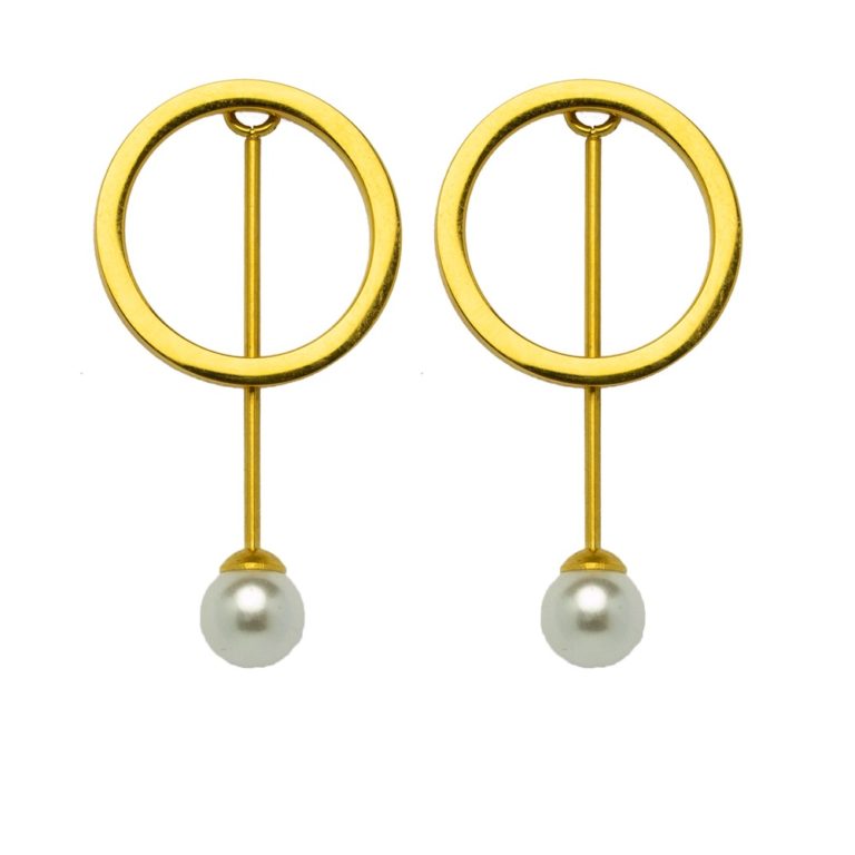 Hultquist Classic Circle Earrings Gold 580001G
