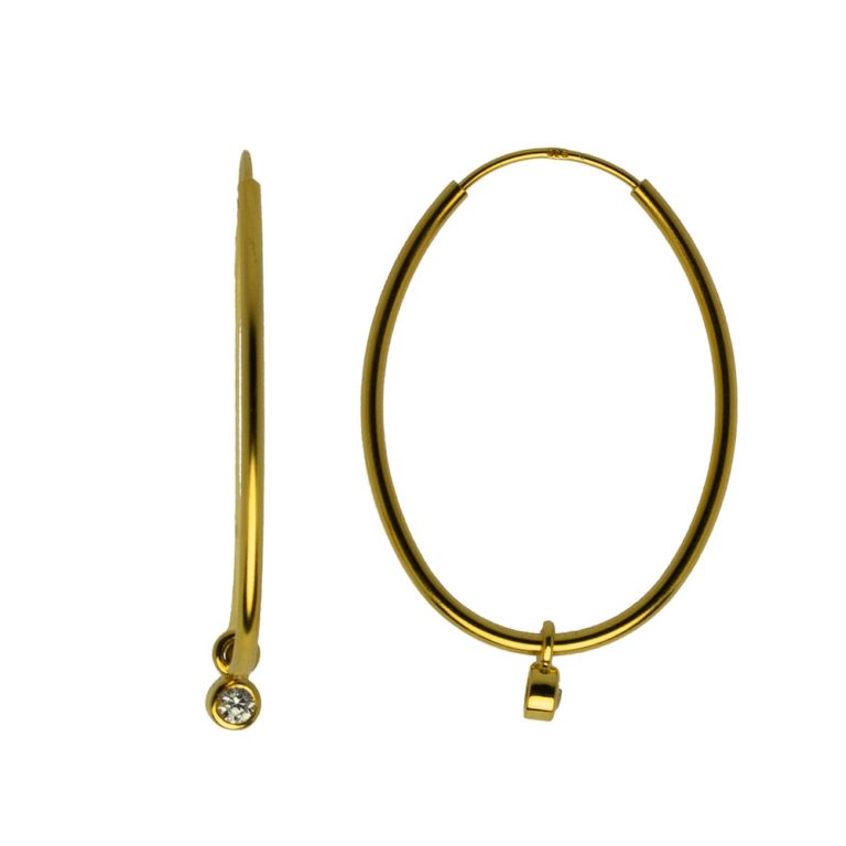 Hultquist Classic Astrid Hoop Earrings Gold S02012-G