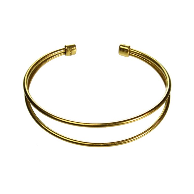 Hultquist Urban Luxe Double Bar Open Bangle Gold 1379G