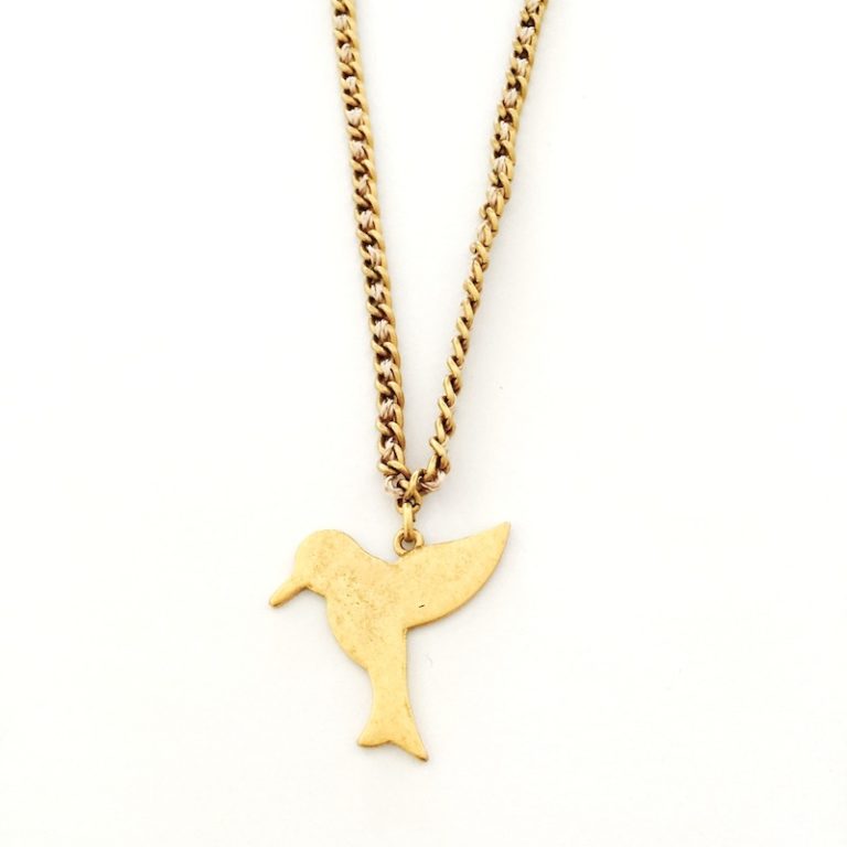 Hultquist Tropical Bird Necklace Gold 0069G-BE