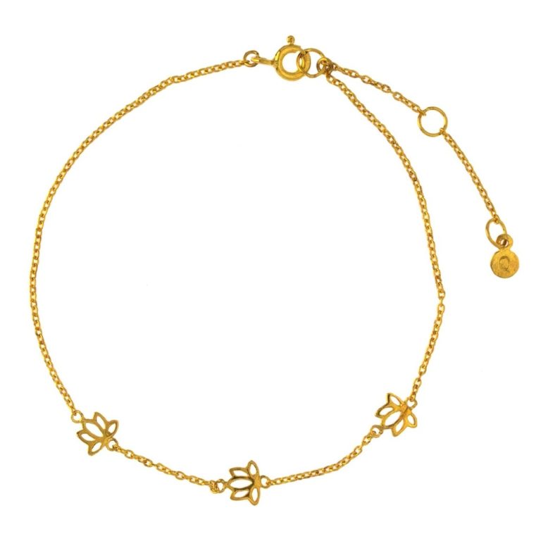 Hultquist Lotus Chain Bracelet Gold S03003G