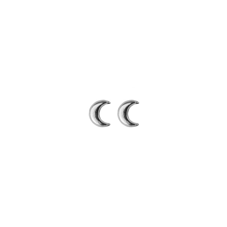 Hultquist Crescent Moon Stud Earrings Silver 61009S