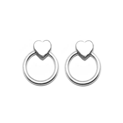 Hultquist Heart Earrings Silver 1546S