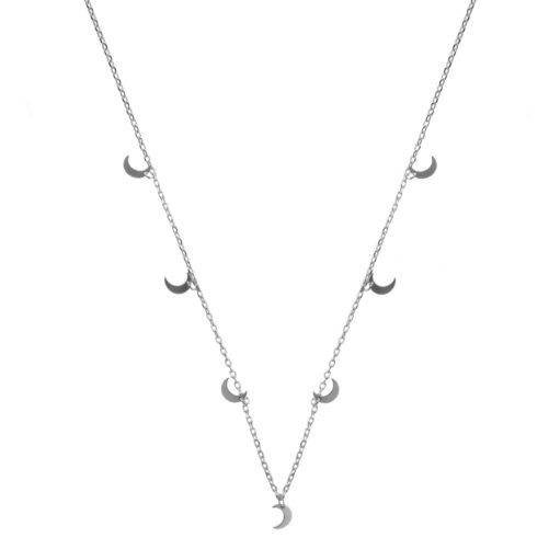 Hultquist Crescent Moon Necklace Silver 61007S