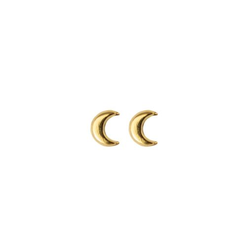 Hultquist Crescent Moon Stud Earrings Gold 61009G