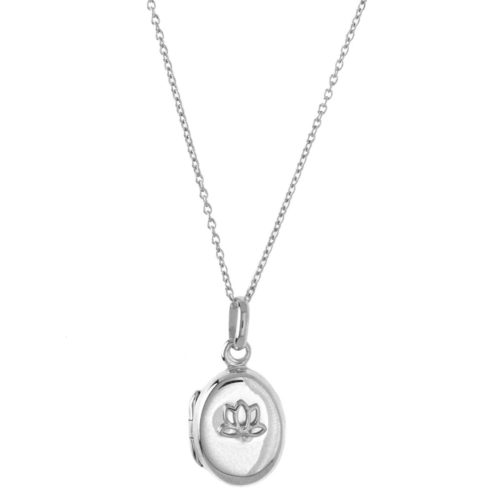 Hultquist Lotus Locket Necklace Sterling Silver S03001S