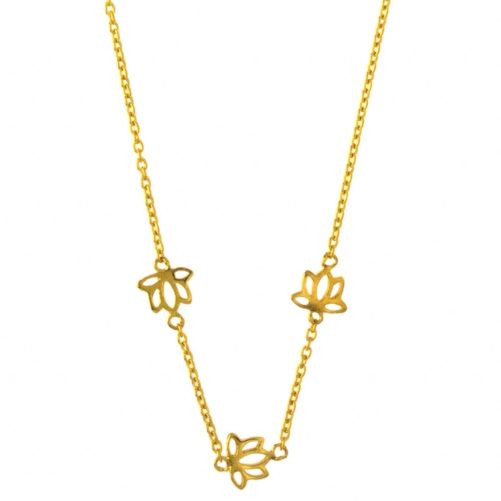 Hultquist Lotus Necklace Gold S03002G