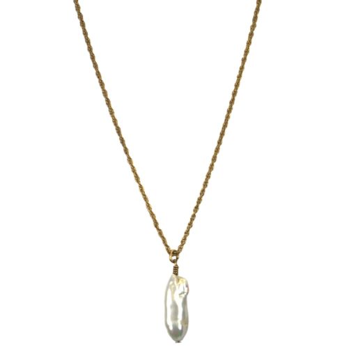 Hultquist Pearl Pendant Necklace Gold 04604G