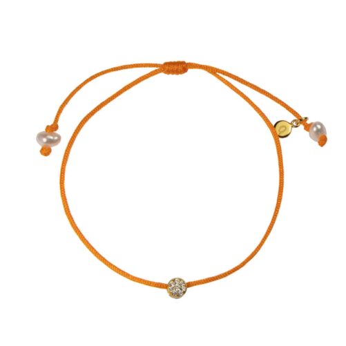 Hultquist Cubic Cluster Bracelet Orange/Gold S05047G-O