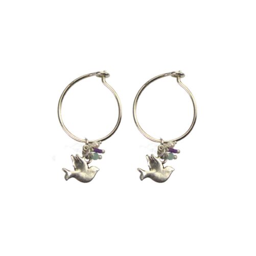 Hultquist Little Bird Hoop Earrings Silver 04573-S