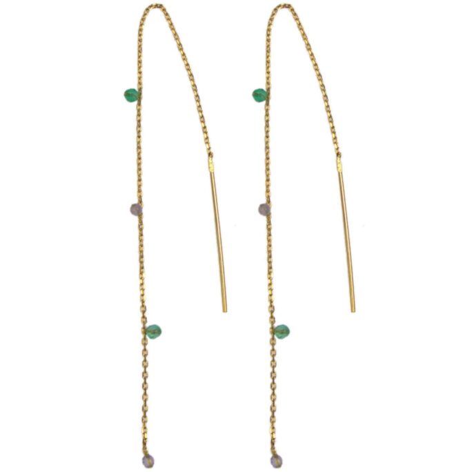 Hultquist Arame Chain Earrings Gold 61046G