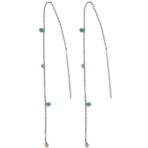 Hultquist Arame Chain Earrings Silver 61046S
