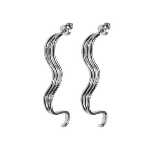 Hultquist Wave Stud Earrings Silver 61048-S