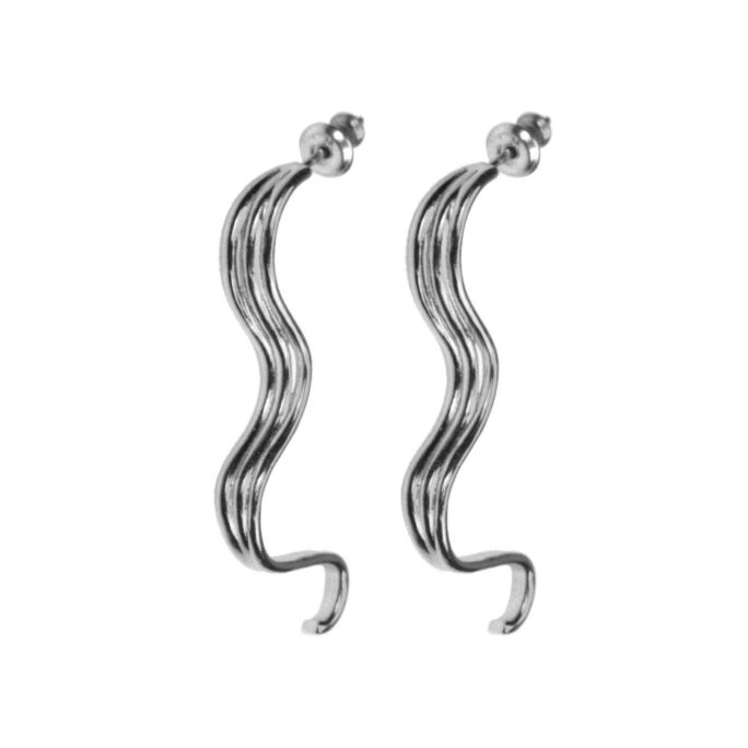 Hultquist Wave Stud Earrings Silver 61048-S