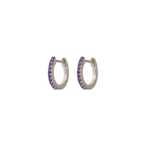 Hultquist Esta Huggie Earrings Violet Sterling Silver S05045S-VI