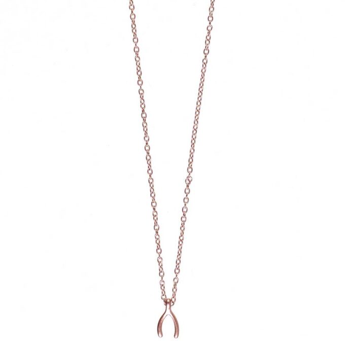 Hultquist Wishbone Necklace Rose Gold 0872RG