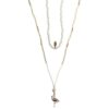 Hultquist Flamingo Shell & Bead Necklace Rose Gold